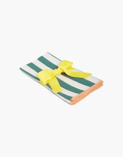 La DoubleJ Tessili<Large Napkins Set Of 2Riviera Green in Linen