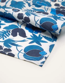 La DoubleJ Tovaglioli|Tessili<Large Napkins Set Of 2Wildbird Blu Small in Linen