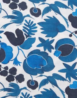 La DoubleJ Tovaglioli|Tessili<Large Napkins Set Of 2Wildbird Blu Small in Linen