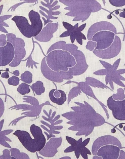 La DoubleJ Tovaglioli|Tessili<Large Napkins Set Of 2Wildbird Viola Small in Linen