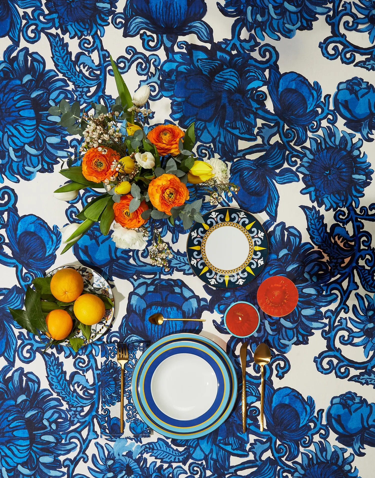 La DoubleJ Tovaglie|Tessili<Large TableclothAnemone in Linen