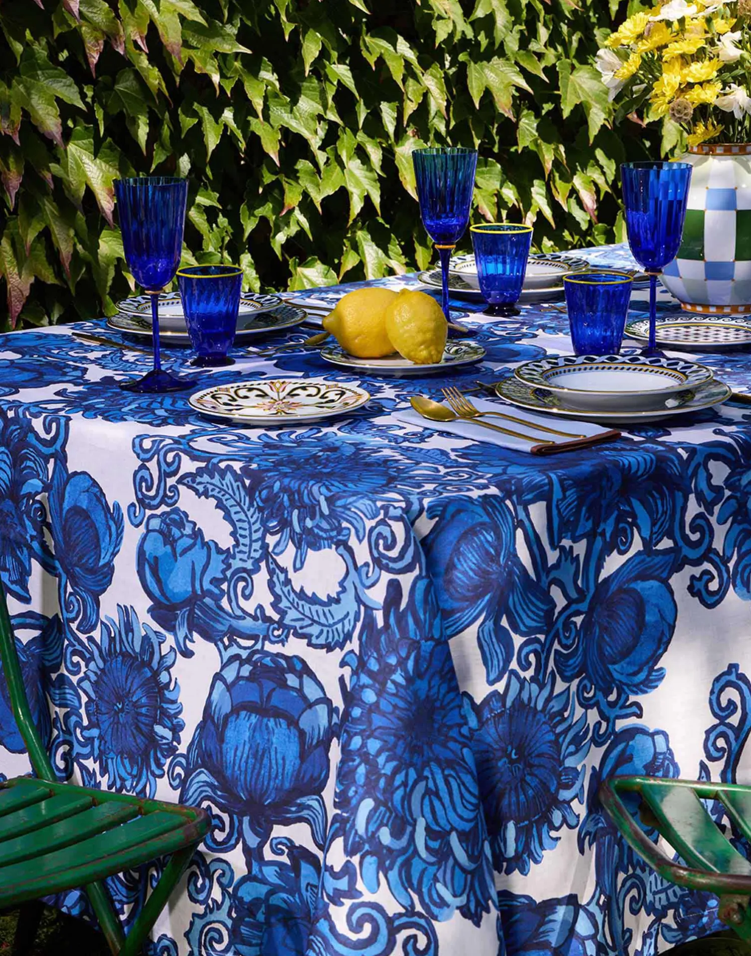 La DoubleJ Tovaglie|Tessili<Large TableclothAnemone in Linen