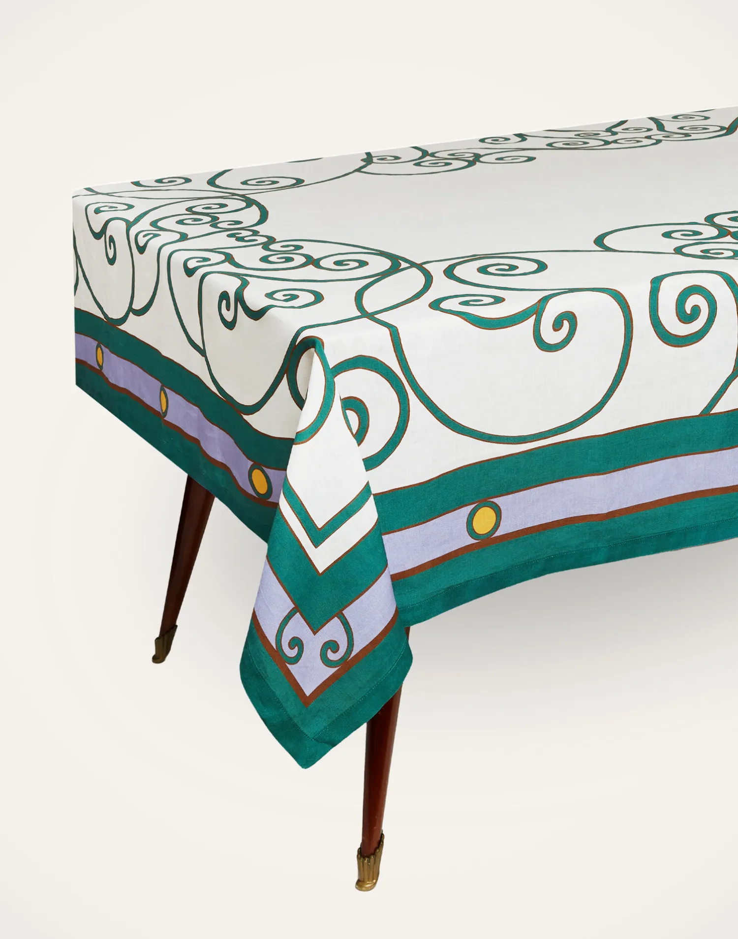 La DoubleJ Tovaglie|Tessili<Large TableclothCortile Lilac in Linen