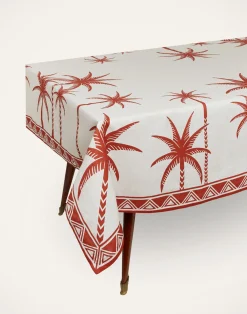 La DoubleJ Tovaglie|Tessili<Large TableclothDate Palms Brick in Linen