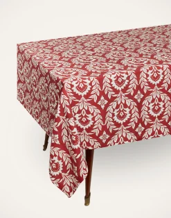 La DoubleJ Tovaglie|Tessili<Large TableclothGarland Bordeaux in Linen