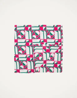 La DoubleJ Tovaglie|Tessili<Large TableclothGeometrico Rosa in Linen