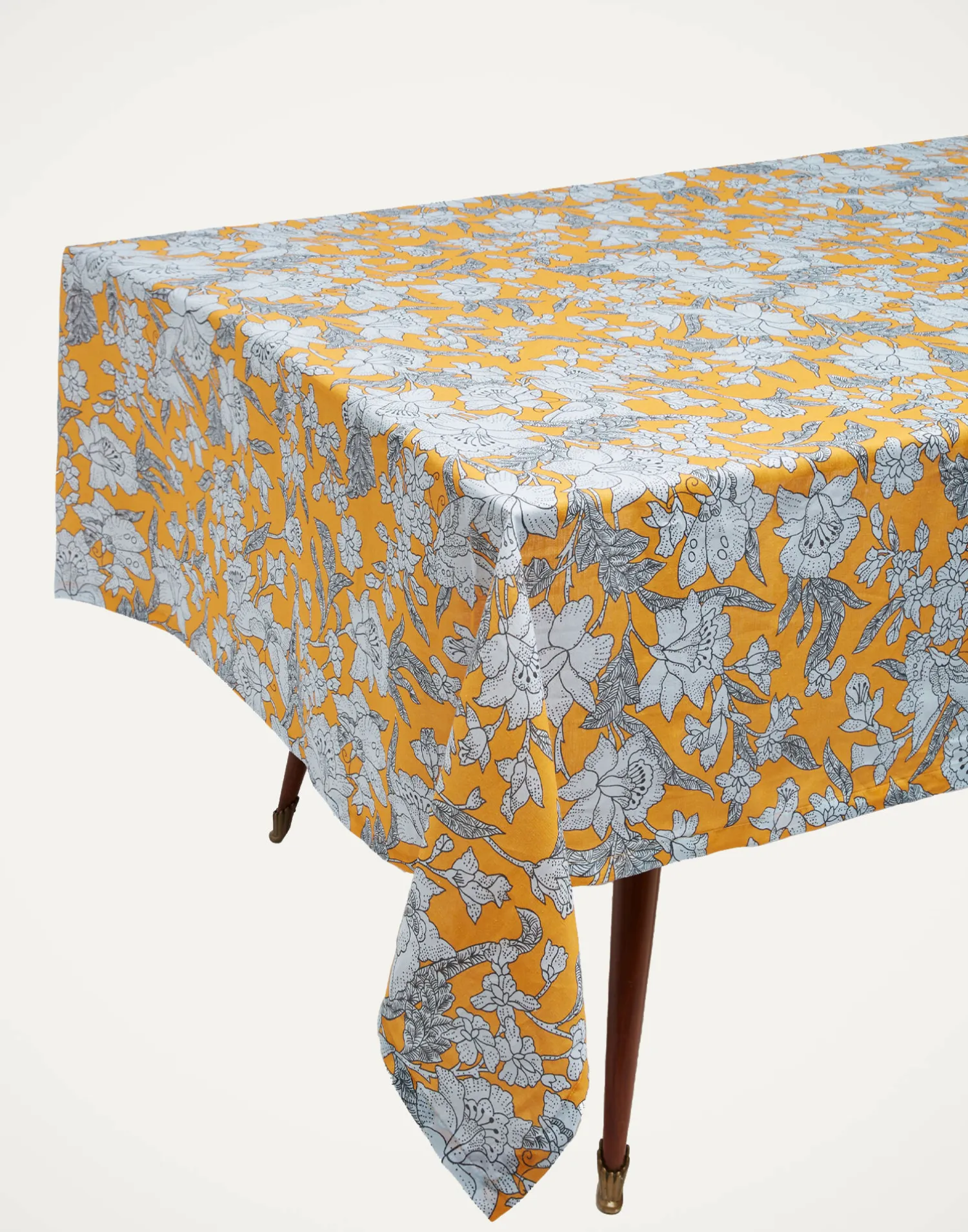La DoubleJ Tovaglie|Tessili<Large TableclothLilium Zafferano in Linen