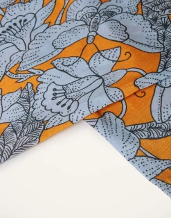 La DoubleJ Tovaglie|Tessili<Large TableclothLilium Zafferano in Linen