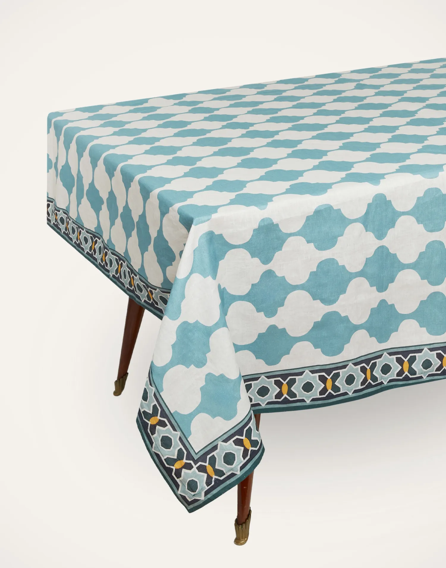 La DoubleJ Tovaglie|Tessili<Large TableclothPlaza Sky Blue in Linen