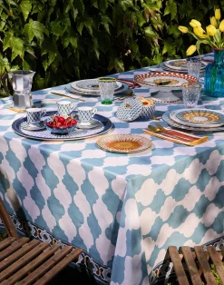 La DoubleJ Tovaglie|Tessili<Large TableclothPlaza Sky Blue in Linen