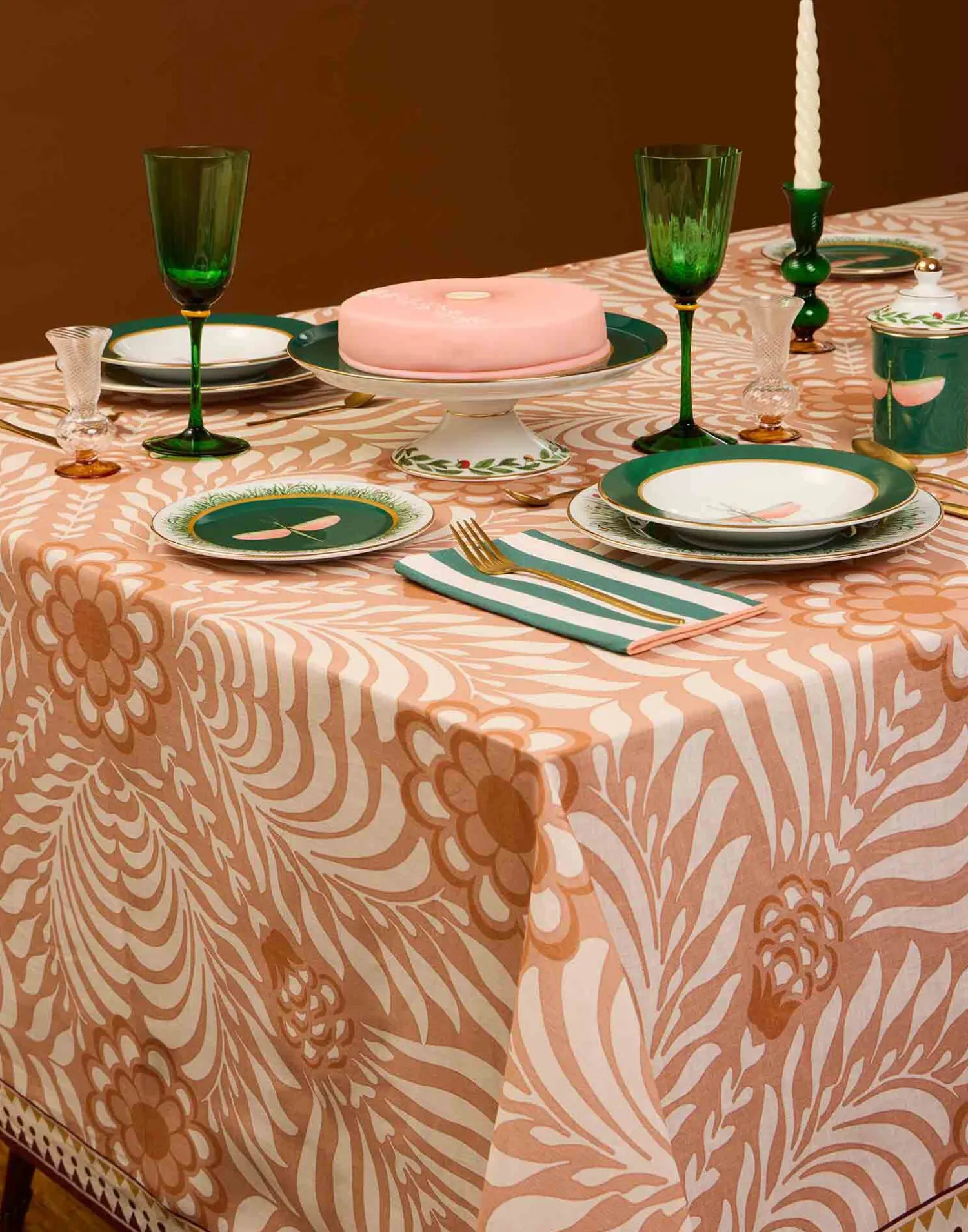 La DoubleJ Tovaglie|Tessili<Large TableclothTudor Pink in Linen