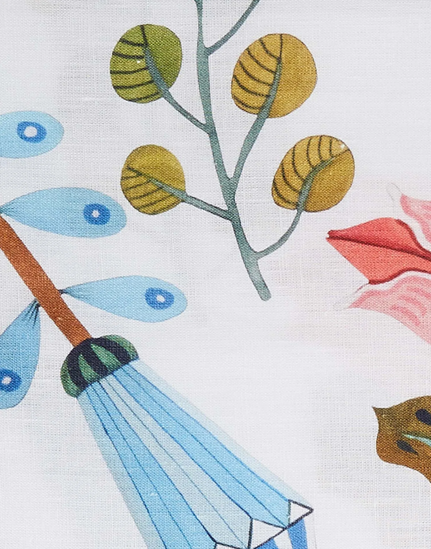 La DoubleJ Tovaglie|Tessili<Large TableclothWhite Turning Tulips in Linen