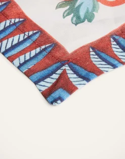 La DoubleJ Tovaglie|Tessili<Large TableclothWhite Turning Tulips in Linen