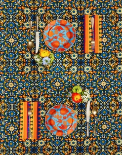 La DoubleJ Tovaglie|Tessili<Large Tablecloth (180x350)Confetti Blu in Linen