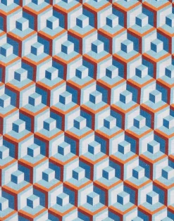 La DoubleJ Tovaglie|Tessili<Large Tablecloth (180x350)Cubi Blu in Linen