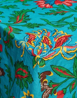 La DoubleJ Tovaglie|Tessili<Large Tablecloth (180x350)Dragon Flower Turchese in Linen