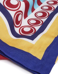 La DoubleJ Tovaglie|Tessili<Large Tablecloth (180x350)Riga Bordeaux - Azzurro (Plac&eacute;e) in Linen