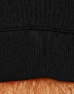La DoubleJ Felpe E Magliette<La Scala HoodieBlack in Heavy Jersey With Feathers