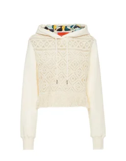 La DoubleJ Felpe E Magliette<La Scala HoodiePlaza Cream in Macram&eacute;