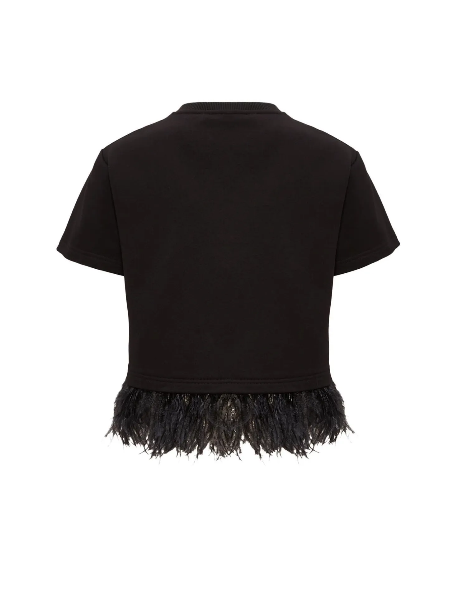 La DoubleJ Party Dressing<La Scala TeeCherubs Black in Fil Coupé With Feathers
