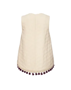 La DoubleJ Camicie E Top<La Scala TopCreamy in Jacquard With Tassels