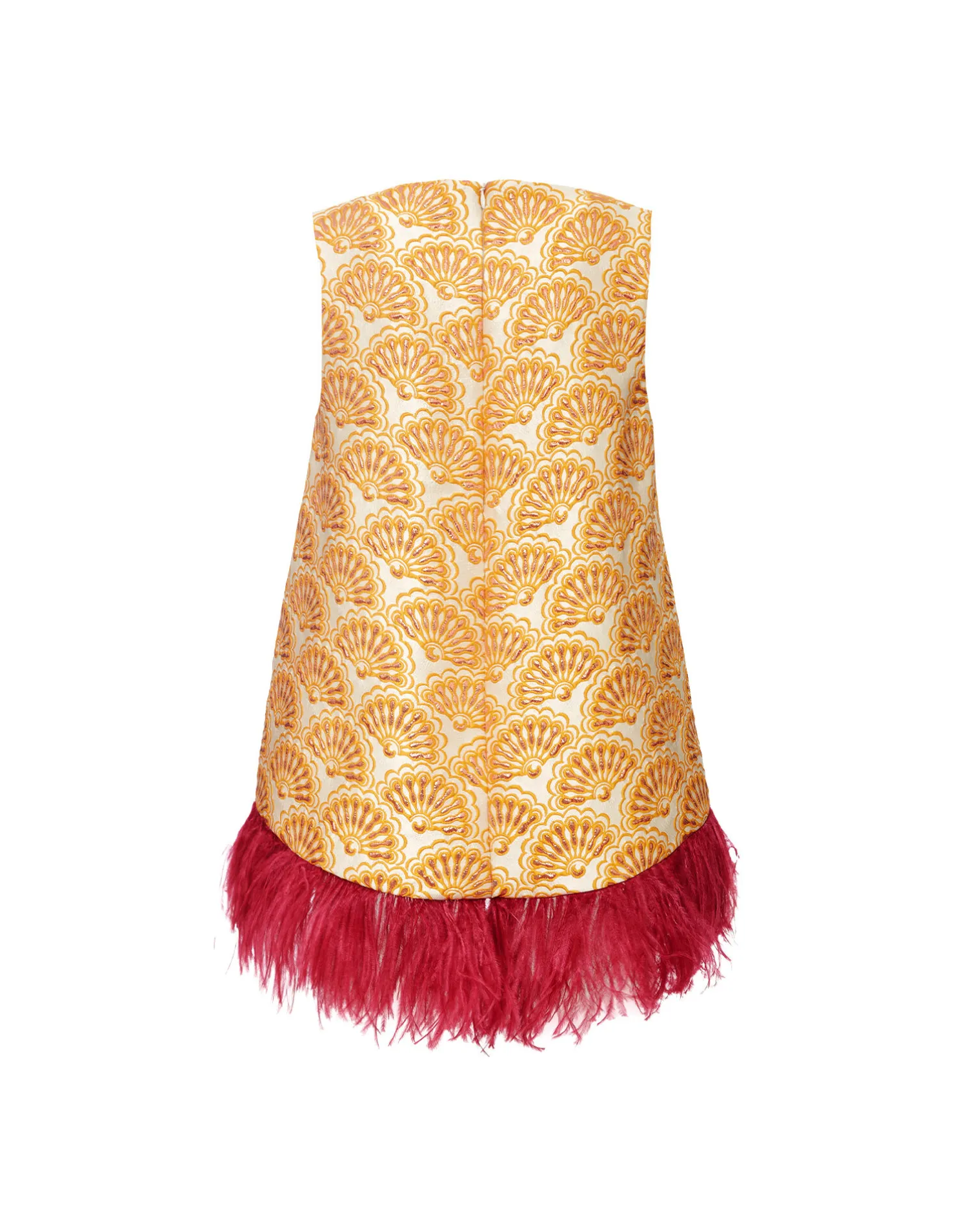 La DoubleJ Camicie E Top<La Scala TopFans Gold in Jacquard With Feathers