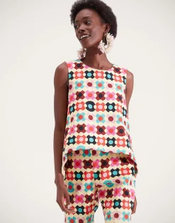 La DoubleJ Camicie E Top<La Scala TopGroovy Dot Giallo in Shot Cotton