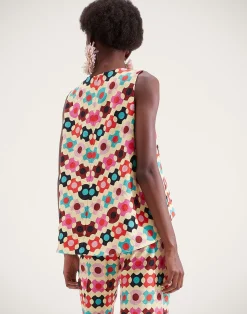 La DoubleJ Camicie E Top<La Scala TopGroovy Dot Giallo in Shot Cotton