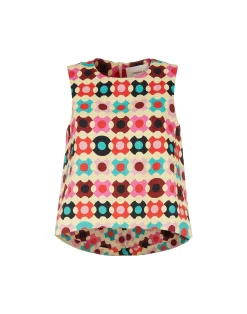 La DoubleJ Camicie E Top<La Scala TopGroovy Dot Giallo in Shot Cotton