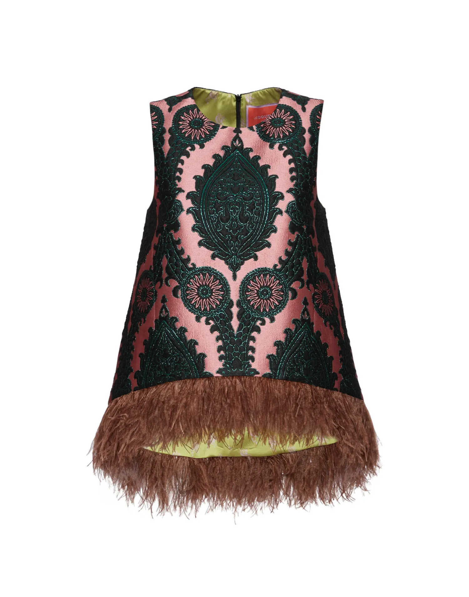 La DoubleJ Camicie E Top<La Scala TopOltrarno Pink in Jacquard With Feathers