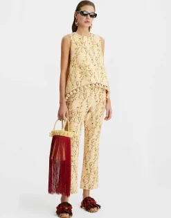 La DoubleJ Camicie E Top<La Scala TopPrimavera Cream in Tweed With Tassels