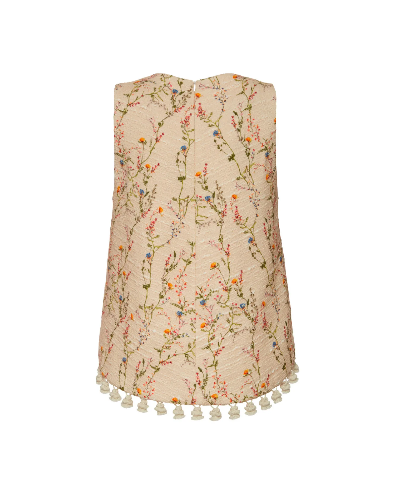 La DoubleJ Camicie E Top<La Scala TopPrimavera Cream in Tweed With Tassels