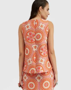 La DoubleJ Camicie E Top<La Scala TopSun Orange in Jacquard