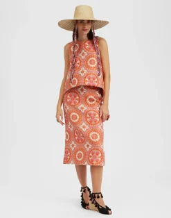 La DoubleJ Camicie E Top<La Scala TopSun Orange in Jacquard
