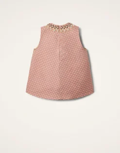 La DoubleJ Party Dressing<La Scala TopTulip Pale Pink in Jacquard Embroidered
