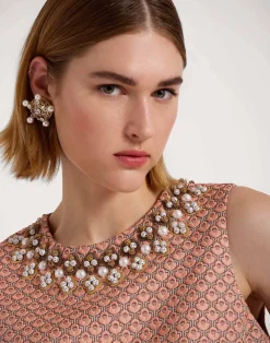 La DoubleJ Camicie E Top<La Scala TopTulip Pale Pink in Jacquard Embroidered