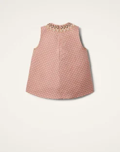 La DoubleJ Camicie E Top<La Scala TopTulip Pale Pink in Jacquard Embroidered
