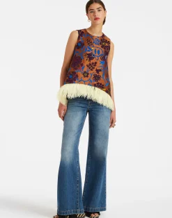 La DoubleJ Camicie E Top<La Scala Top (With Feathers)Jacquard Selva in Jacquard