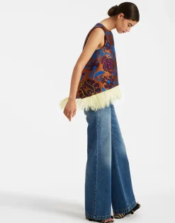 La DoubleJ Camicie E Top<La Scala Top (With Feathers)Jacquard Selva in Jacquard