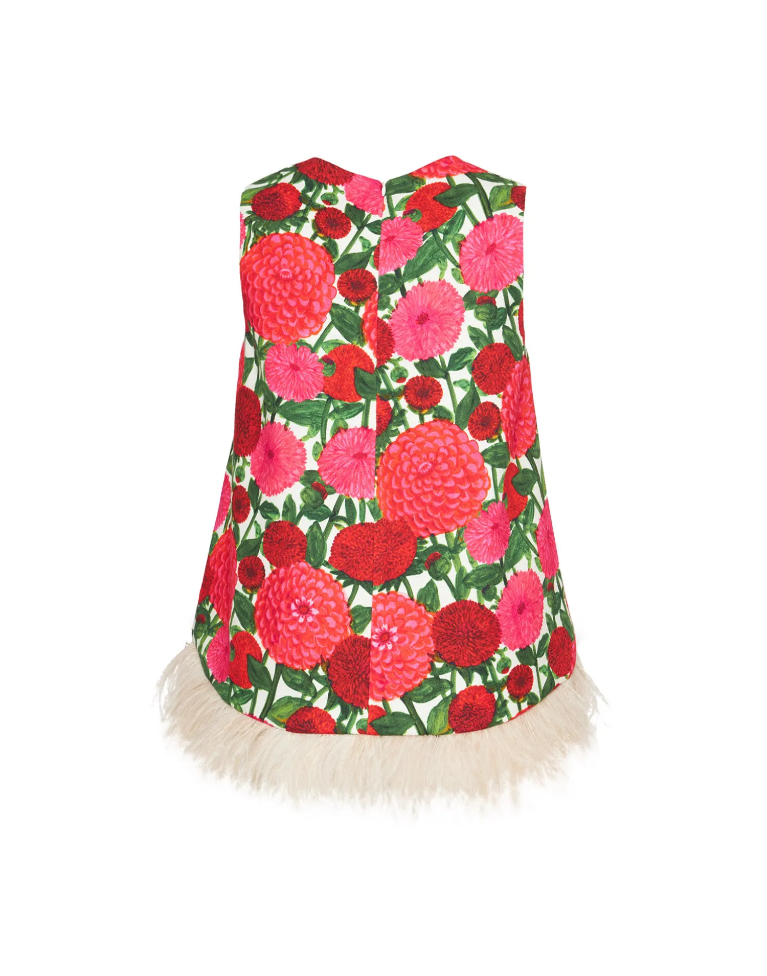 La DoubleJ Camicie E Top<La Scala Top (With Feathers)Pink Dahlias in Shot Cotton