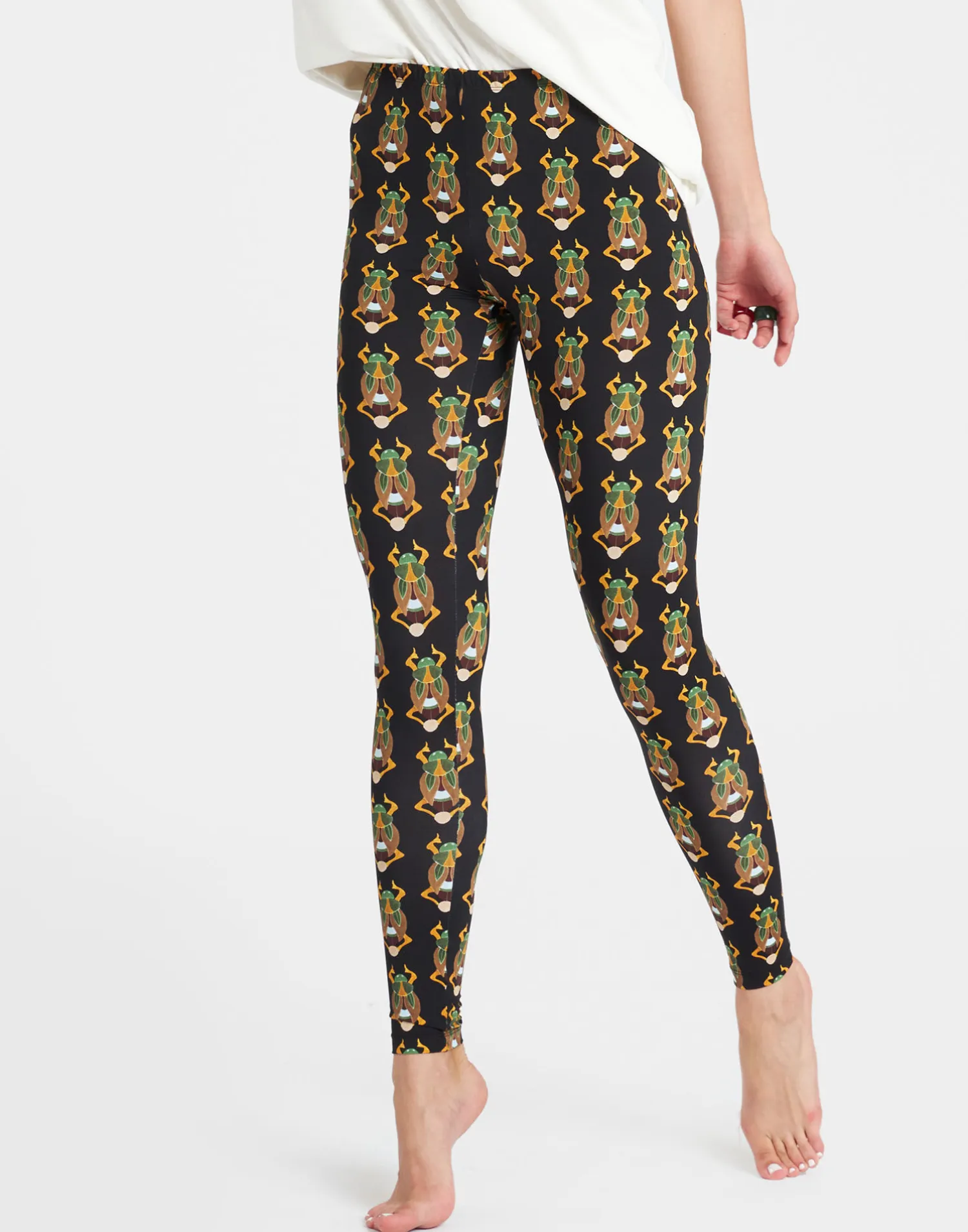 La DoubleJ Loungewear<LeggingsScarab Black in Skinny Jersey