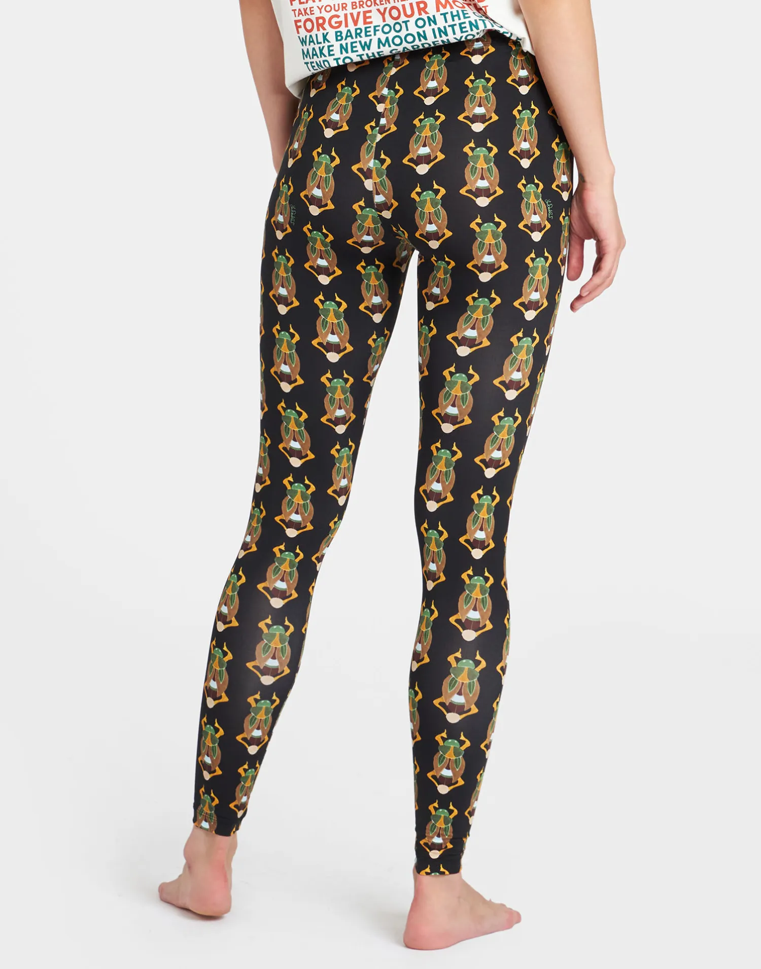 La DoubleJ Loungewear<LeggingsScarab Black in Skinny Jersey