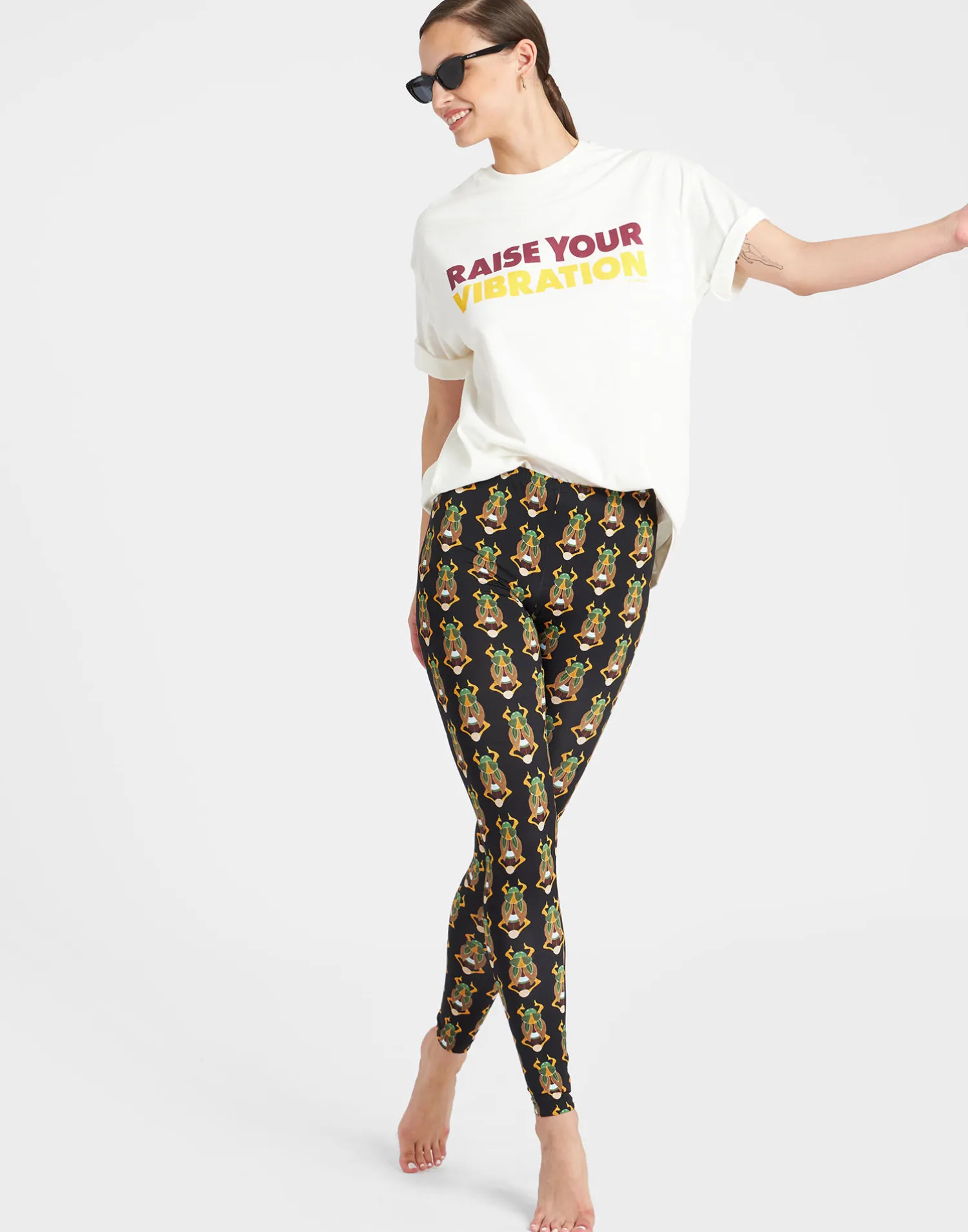 La DoubleJ Loungewear<LeggingsScarab Black in Skinny Jersey