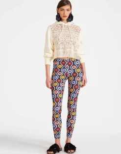 La DoubleJ Loungewear<LeggingsWhitsun Mini Blue in Skinny Jersey