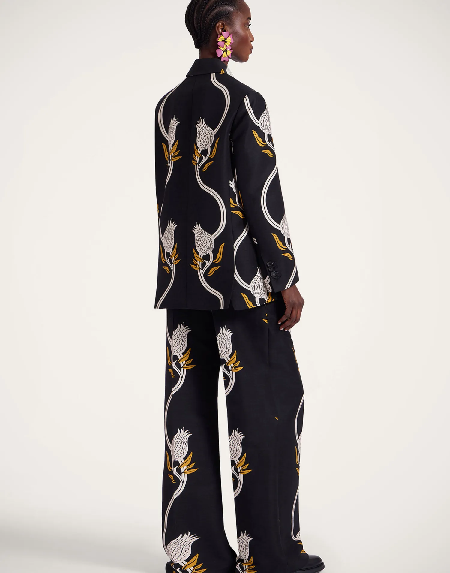 La DoubleJ Pantaloni E Shorts<Let Loose PantsMelograno Black & White in Cady Wool