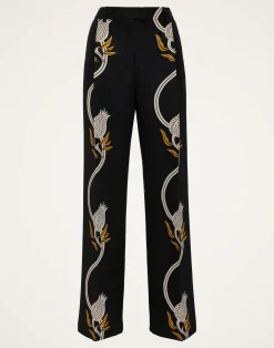 La DoubleJ Pantaloni E Shorts<Let Loose PantsMelograno Black & White in Cady Wool