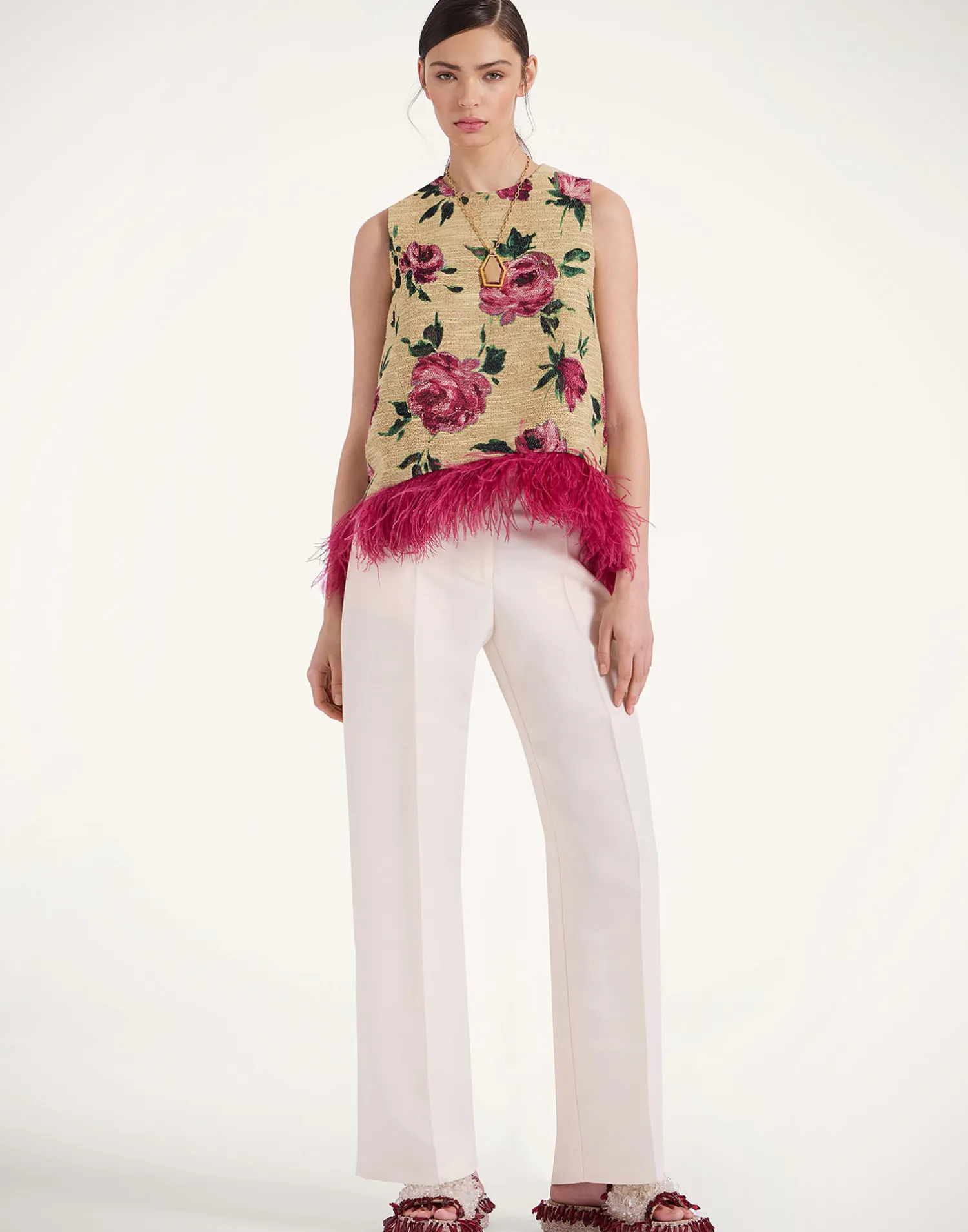 La DoubleJ Pantaloni E Shorts<Let Loose PantsSolid Ivory in Cady Wool