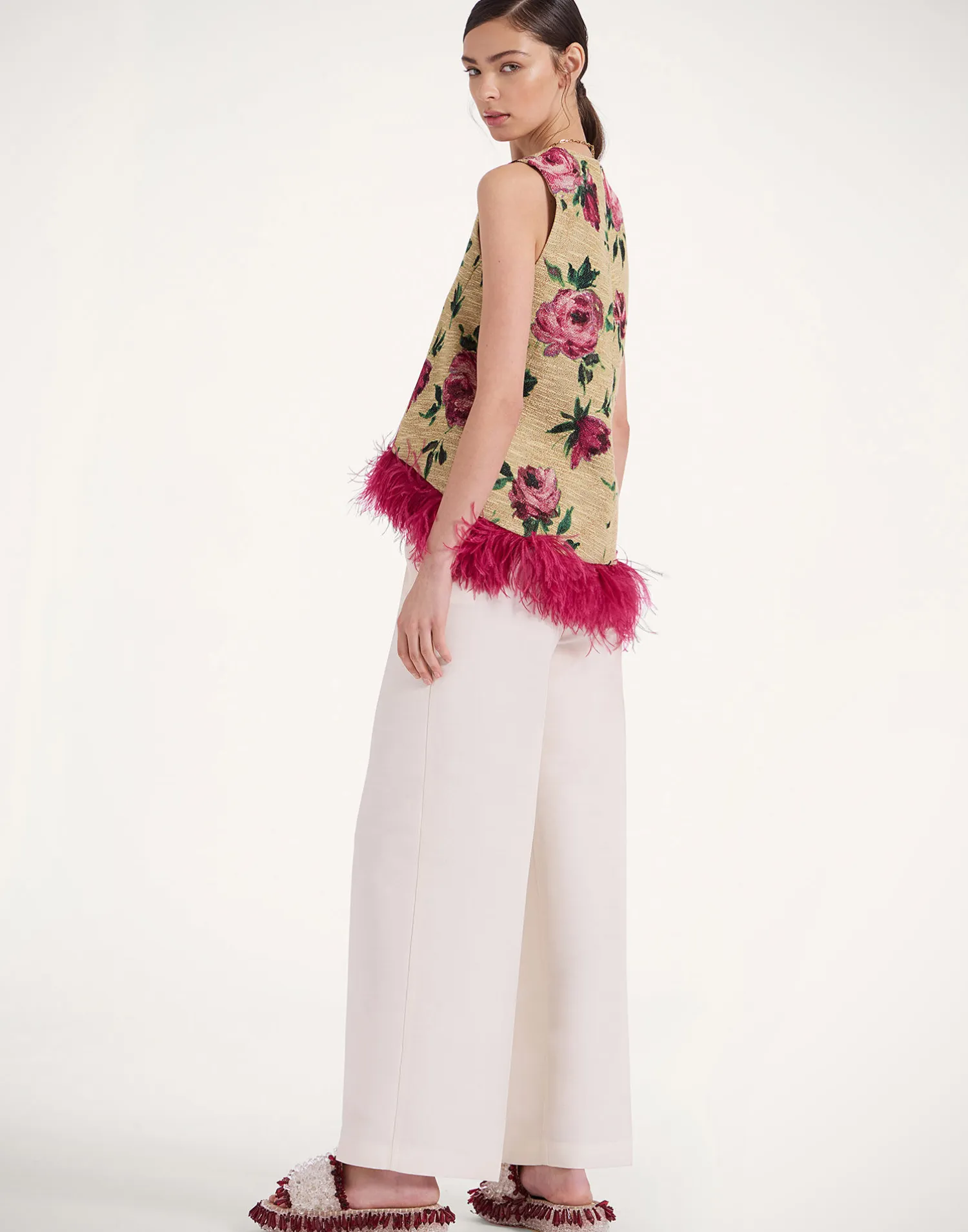 La DoubleJ Pantaloni E Shorts<Let Loose PantsSolid Ivory in Cady Wool