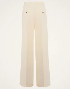 La DoubleJ Pantaloni E Shorts<Let Loose PantsSolid Ivory in Cady Wool