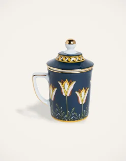 La DoubleJ Set Da Te E Caffe|Tavola<Lidded MugTyrrhenia Tulyps in Porcelain